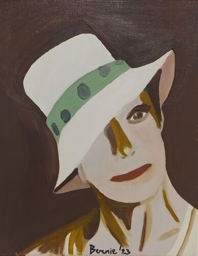 Il cappello bianco de BERNARDO BANDINELLI, Pintura a la venta en Singulart