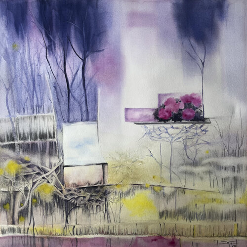 Temple par Nadia Khovaeva, Œuvre sur papier en vente sur Singulart