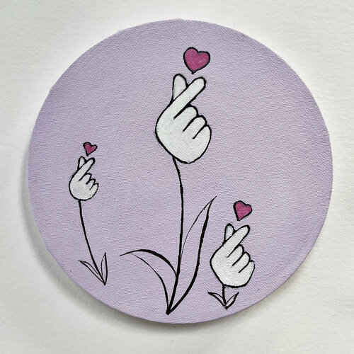 Saranghae Flowers di Nadia Khovaeva, Pittura in vendita su Singulart