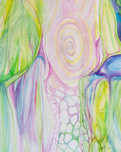 Green Dream5 di Galina Lorentzen, Pittura in vendita su Singulart