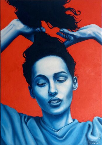 Il Rosso ed il Blu van Emanuela De Petrillo, Schilderij te koop op Singulart