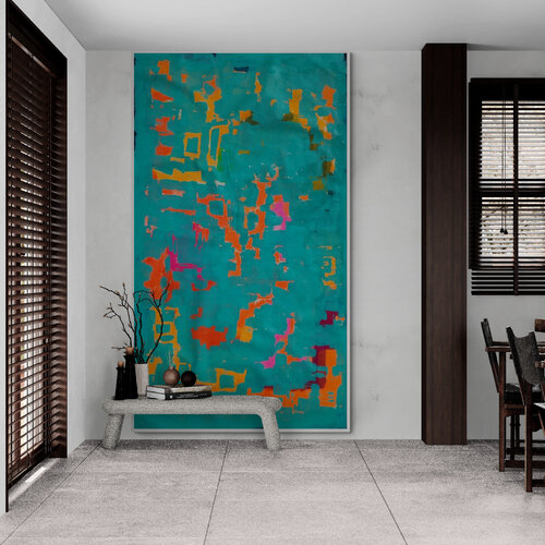 IMPROVISATIONS COLLECTION - Leadership. Expression.  Art without a Script -  "Unscriped Dialogue" - XXL by Sonia J., Painting for Sale on Singulart
