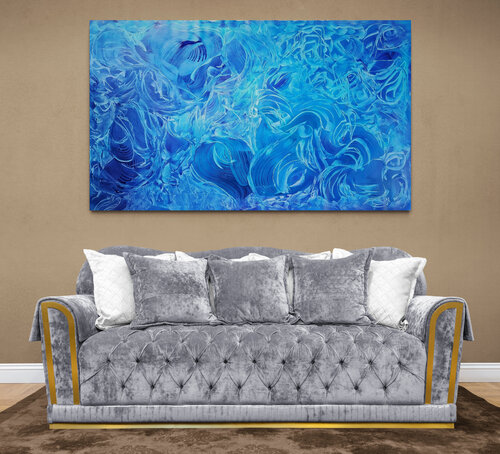 "PAUSE" -  Blues Collection - XXL di Sonia J., Pittura in vendita su Singulart
