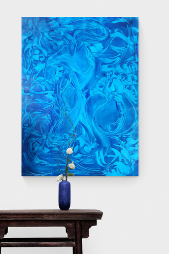 "ECLIPSED Nº V" - XXL - Blues Collection di Sonia J., Pittura in vendita su Singulart