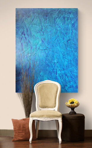 "SIGHT" - XXL - Blues Collection di Sonia J., Pittura in vendita su Singulart