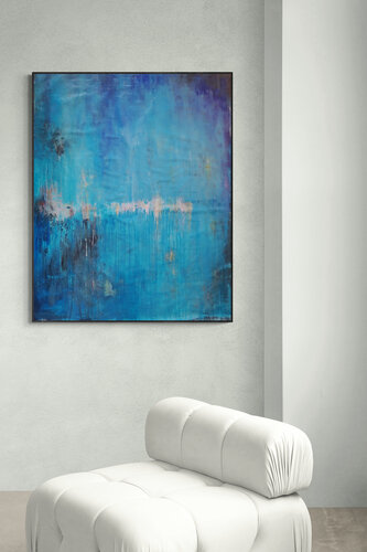 "Serene Water" - What lies beneath the surface of clarity? di Sonia J., Pittura in vendita su Singulart