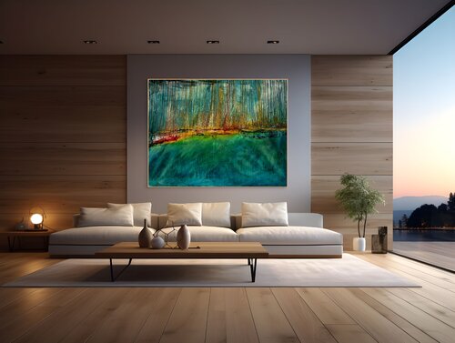 "The Storm Within Held by The Still Waters Below" von Sonia J., Malerei kaufen auf Singulart