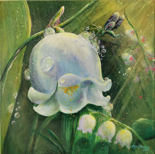 Morning dew serenade van Sirpa Järvinen, Schilderij te koop op Singulart