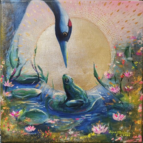 Kiss me first von Sirpa Järvinen, Malerei kaufen auf Singulart