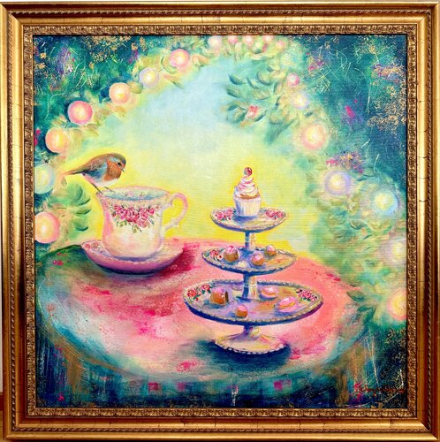 Robin´s garden cottage by Sirpa Järvinen, Painting for Sale on Singulart