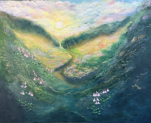 Evening song of the skylarks van Sirpa Järvinen, Schilderij te koop op Singulart