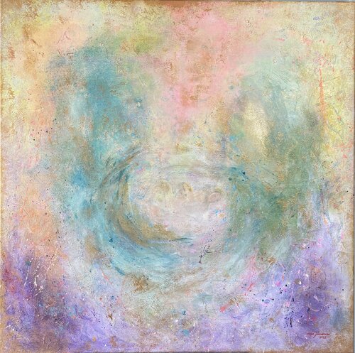 The golden cradle of my dreams di Sirpa Järvinen, Pittura in vendita su Singulart