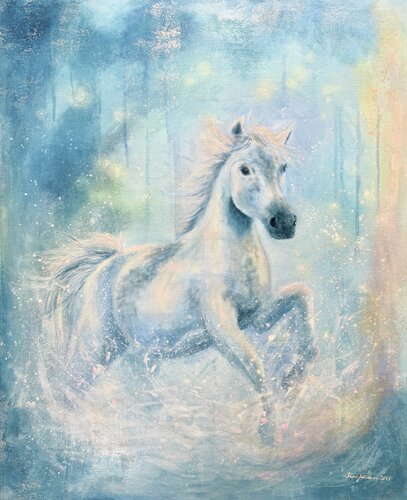 Dance with the fireflies by Sirpa Järvinen, Painting for Sale on Singulart