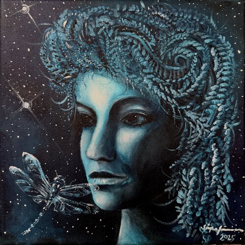 Moon Gardener par Sirpa Järvinen, Peinture en vente sur Singulart