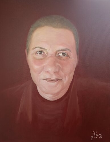 In bester Gesellschaft - Portraits vom Leben am Rande: Frau M. von Georg Tilzer, Malerei kaufen auf Singulart