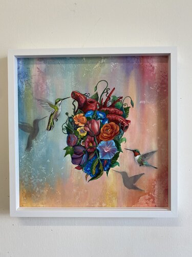The Heart That Blooms - Flourish von Stephanie Künzli Ycaza, Malerei kaufen auf Singulart
