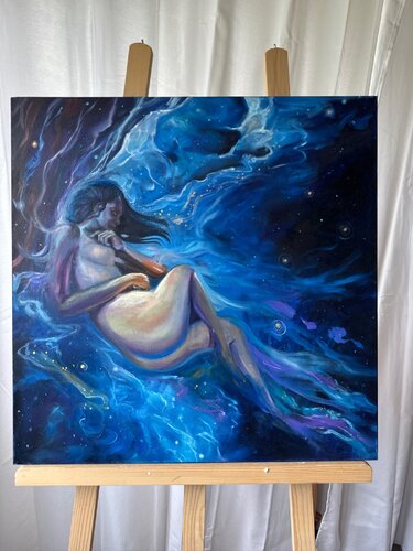 She, Who Floats With the Stars von Stephanie Künzli Ycaza, Malerei kaufen auf Singulart