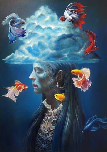 The Weight of Thought by Stephanie Künzli Ycaza, Painting for Sale on Singulart