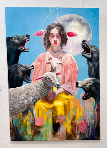 Between Moonlight and Wolves von Stephanie Künzli Ycaza, Malerei kaufen auf Singulart