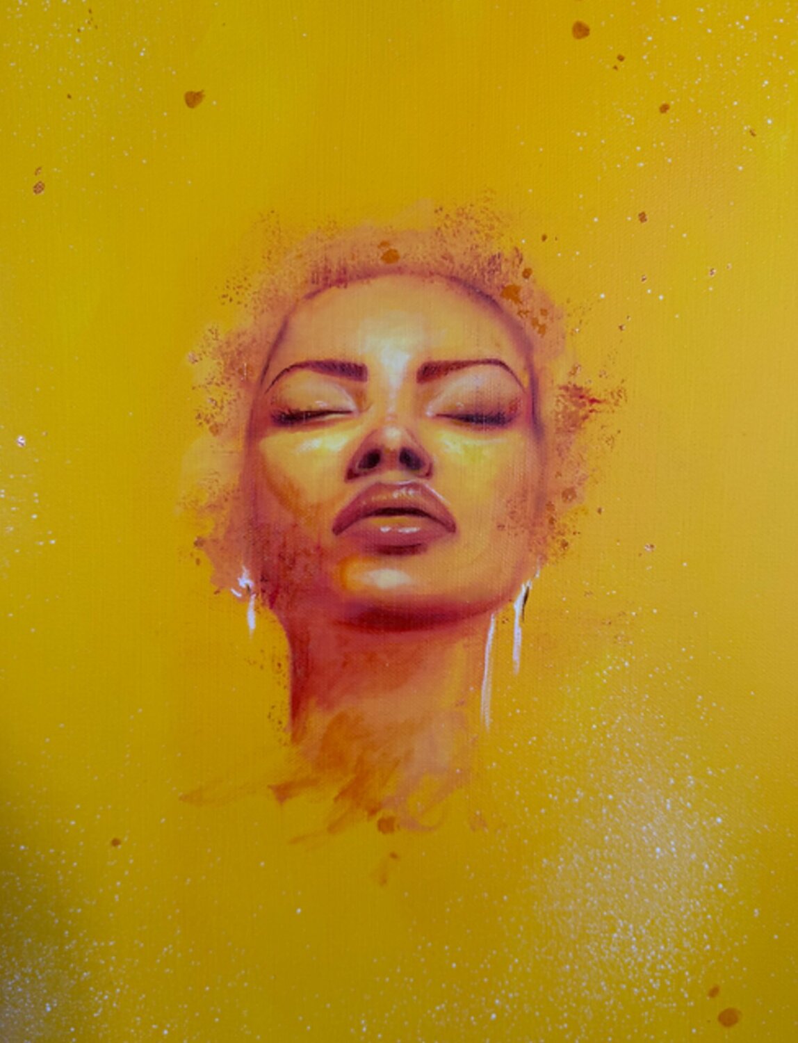 Lost in Yellow Stephanie Künzli Ycaza Originalgemälde zu verkaufen