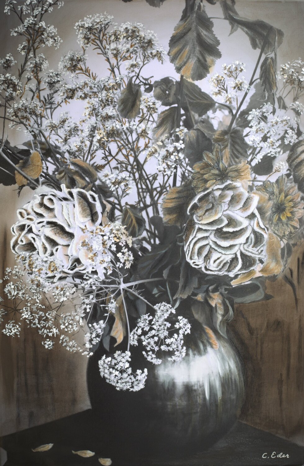 Peonies in Umber Charlotte Eder