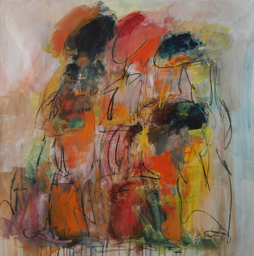 L'espoir d'un monde meilleur van Véronique Besançon, Schilderij te koop op Singulart