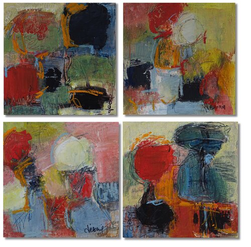 Le noir et le rouge van Véronique Besançon, Schilderij te koop op Singulart