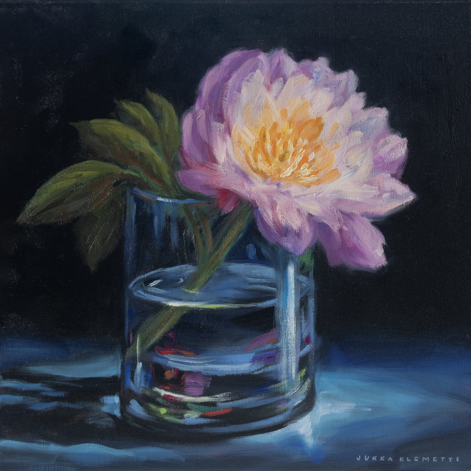 The Glass Vase is Blooming II Jukka Klemetti Originalgemälde zu verkaufen