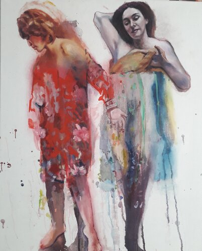 Le départ par denis orhant, Peinture en vente sur Singulart