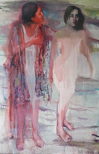 Les regards silencieux par denis orhant, Peinture en vente sur Singulart