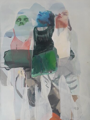 Les trois amies van denis orhant, Schilderij te koop op Singulart