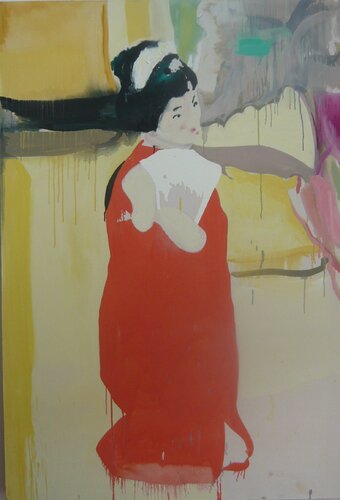 l'habit rouge von denis orhant, Malerei kaufen auf Singulart