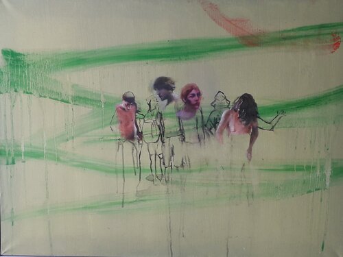 Figures dans le paysage von denis orhant, Malerei kaufen auf Singulart
