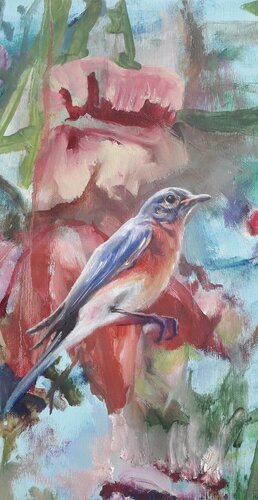 OISEAU DANS LE PAYSAGE van denis orhant, Schilderij te koop op Singulart