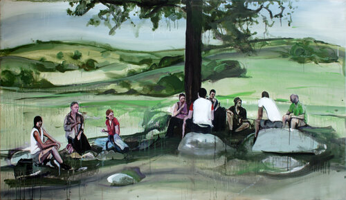 grand paysage par denis orhant, Peinture en vente sur Singulart