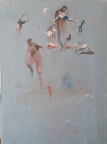 LIEU BLEU GRIS par denis orhant, Peinture en vente sur Singulart