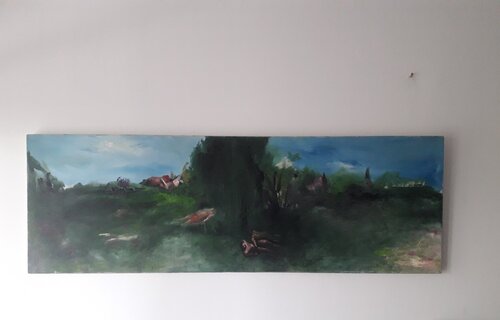 Les etreintes by denis orhant, Painting for Sale on Singulart