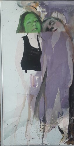 Les deux Amies by denis orhant, Painting for Sale on Singulart
