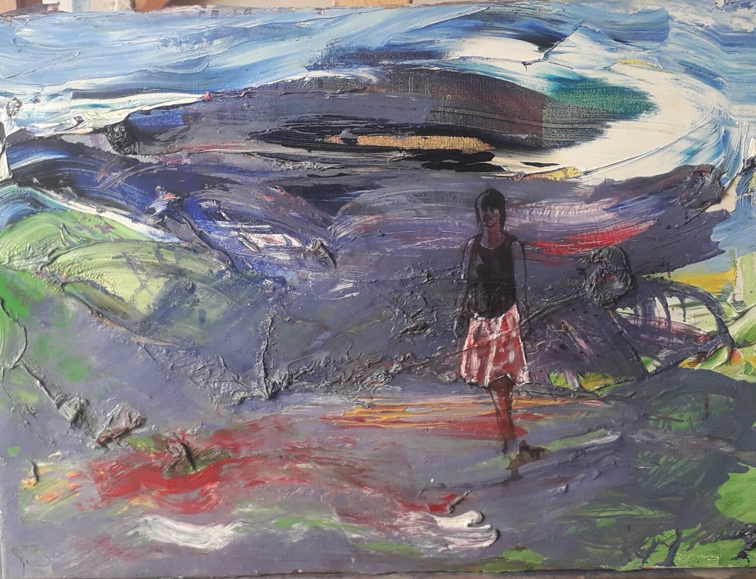 Femme dans le paysage denis orhant
