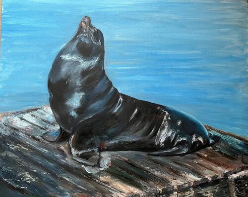 San Fancisco, pier 39 van Marina Gavrilova, Schilderij te koop op Singulart