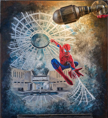 Un salto al Mart by ARTEINDUSTRIALE, Painting for Sale on Singulart