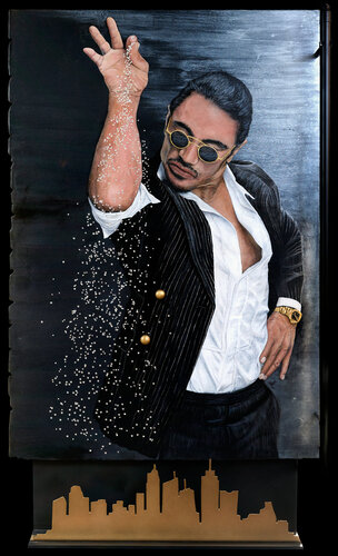 SALT BAE  “SKYLINE” 🔥 by ARTEINDUSTRIALE, Painting for Sale on Singulart