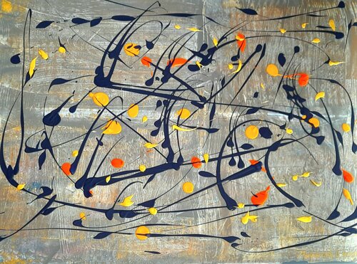 Die fliegenden Noten. Nach Musik von Chopin gemalt. di Margareta ULIARTE, Pittura in vendita su Singulart