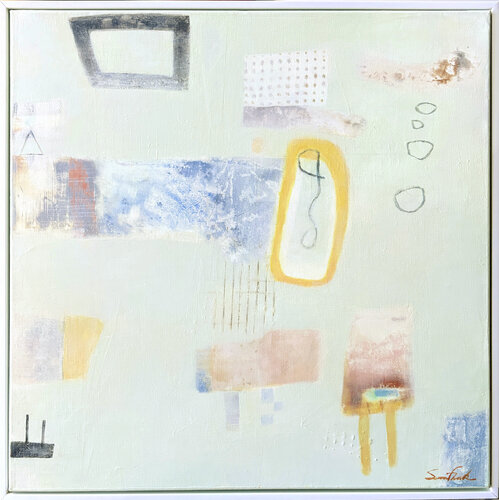 Blue and Square-ish van Susan Fink, Schilderij te koop op Singulart