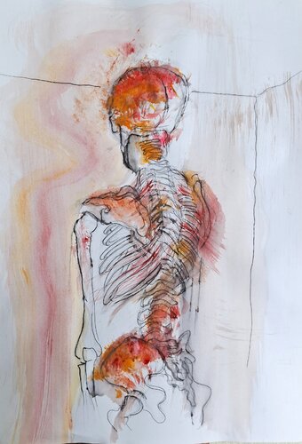 Colorful Skeleton di Rim Elias, Pittura in vendita su Singulart