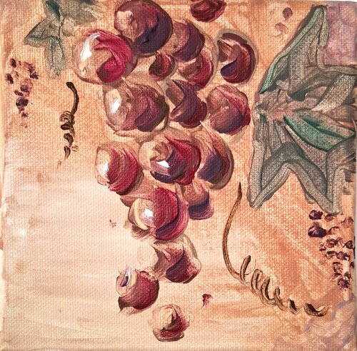 Grapes in Sunset di Rim Elias, Pittura in vendita su Singulart