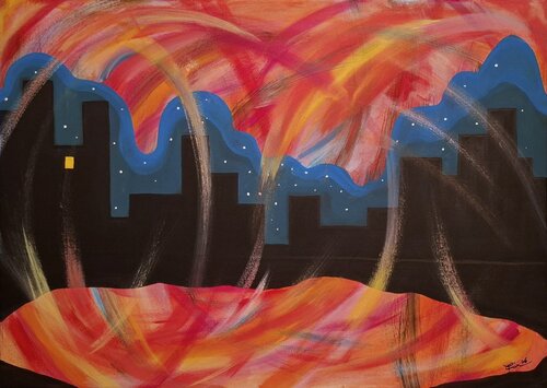 Long Night of an Architect von Rim Elias, Malerei kaufen auf Singulart