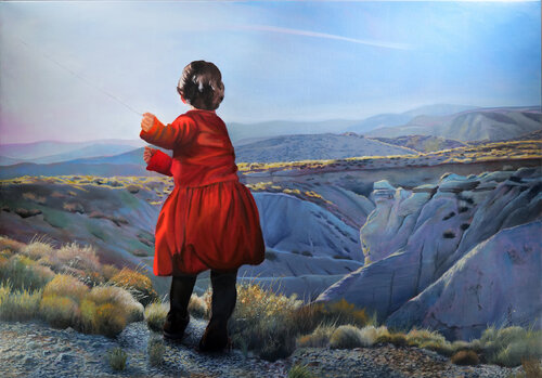 Red Girl with Cord von Gerda Van Damme, Malerei kaufen auf Singulart