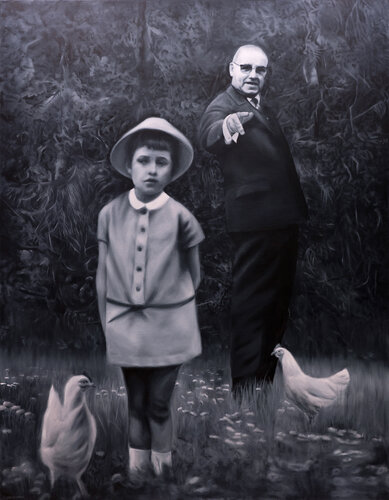 Oscar's Chickens von Gerda Van Damme, Malerei kaufen auf Singulart