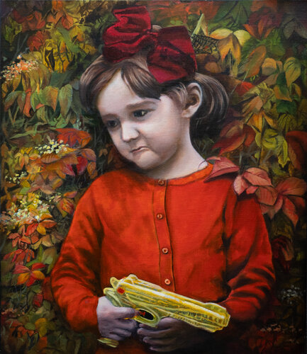 Girl, Standing #2 by Gerda Van Damme, Painting for Sale on Singulart